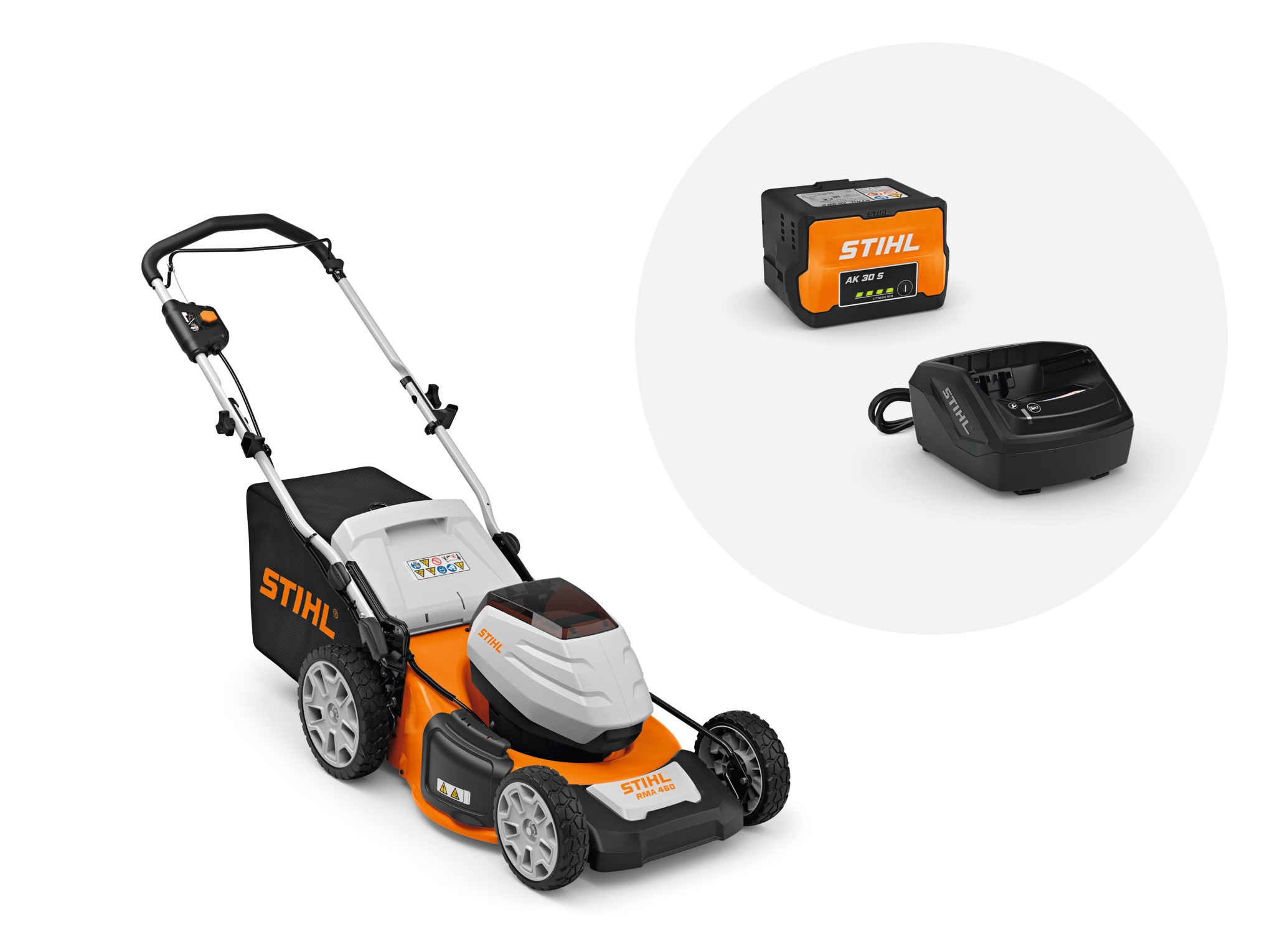 RMA 460 Battery Lawnmower with AK 30 Battery & AL 101 Charger